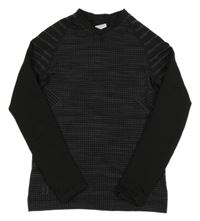 Černo-šedé vzorované funkční triko Decathlon