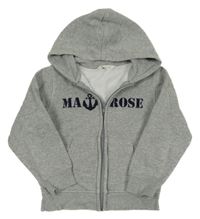 Sivá prepínaci mikina s nápisom a kapucňou H&M