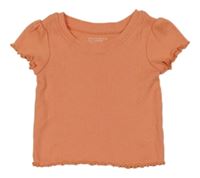 Lososové žebrované tričko Primark