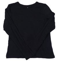 Čierne crop tričko H&M