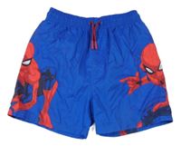 Tmavomodré plážové kraťasy so Spidermanem