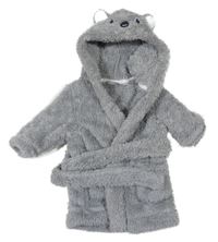 Šedý chlupatý župan s kapucí - koala Impidimpi