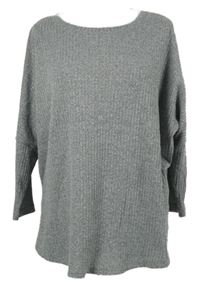 Dámske sivé rebrované úpletové tričko Primark