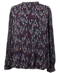 Dámská vínovo-tmavomodrá vzorovaná halenka S. Oliver 