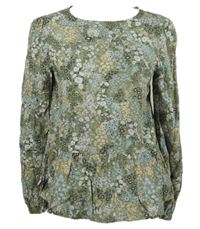 Dámska khaki kvietkovana blúzka C&A