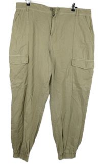 Dámské béžové cargo kalhoty s kapsami New Look 