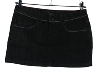 Dámska čierna rifľová minisukňa