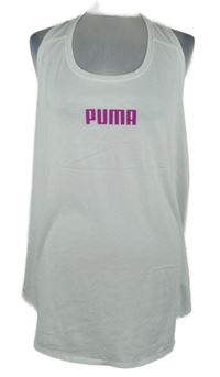Dámský bílý sportovní funkční top s logem Puma 