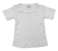 Biele rebrované termo tričko