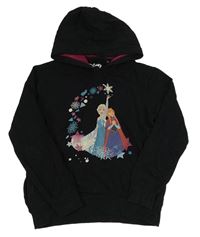 Černá mikina s Frozen a kapucí Disney