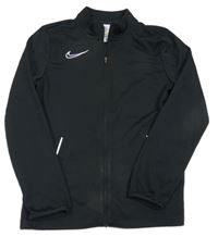 Černá sportovní funkční propínací mikina s logem Nike