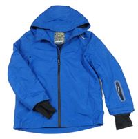 Modrá šušťáková jarná bunda s kapucňou F&F