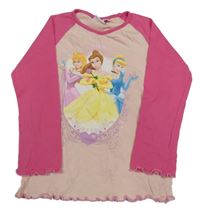 Ružové tričko s princeznami Disney