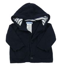 Tmavomodrý prepínaci sveter s kapucňou Jacadi