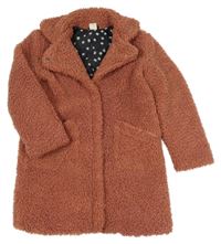 Staroružový huňatý podšitý kabát Hema