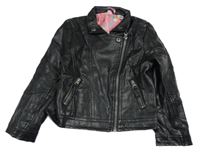 Čierna koženková jarná bunda Kiki&Koko