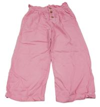 Ružové culottes nohavice s gombíky Page one young