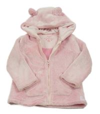 Ružová chlpatá prepínaci mikina s uškami F&F