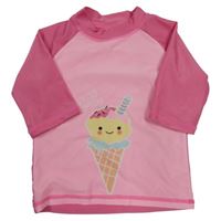 Ružové UV tričko so zmrzlinou Kappahl