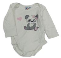 Biele body s pandou BUBBLE GUM