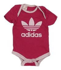 Tmavorůžovo-světlerůžové body s logem Adidas