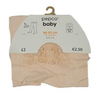 Nové - Světlemeruňkové punčocháče s krajkou Pep&Co