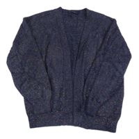 Tmavomodrý trblietavý svetrový cardigan George