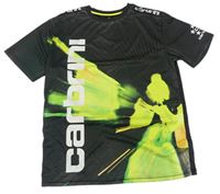 Čierno-zelené športové tričko s potlačou zn. Carbrini