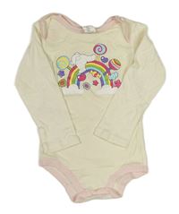 Smetanové body s duhou 