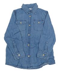 Modrá riflová košile