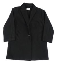 Čierny flaušový kabát Zara