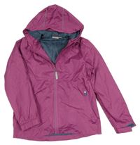 Purpurová šušťáková jesenná funkčná bunda s kapucňou Crane