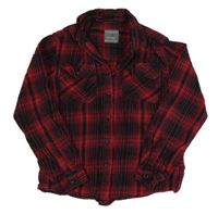 Červeno-černá kostkovaná košile Primark 