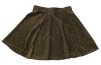 Čierno-zlatá trblietavá sukňa