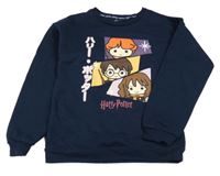 Tmavomodrá mikina s potiskem - Harry Potter 