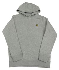 Sivá mikina s nášivkou a kapucňou Lyle&Scott