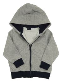 Sivá prepínaci mikina s kapucňou Lupilu