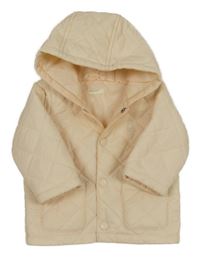 Meruňková šusťáková prošívaná zateplená bunda s kapucí Benetton