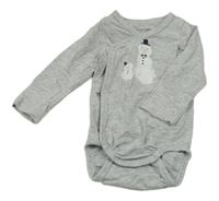 Šedé melírované zavinovací body se sněhuláčky H&M