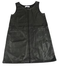 Čierne koženkové prepínaci šaty PRIMARK