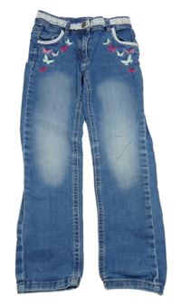 Modré šisované rifle s motýlky Topolino 