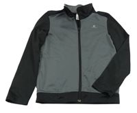 Tmavošedo-čierna prepínaci športová mikina Domyos