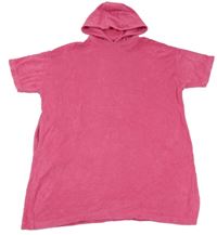 Ružové froté osuškové pončo s kapucňou Next