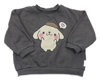 Tmavosivá mikina so psem - Pompompurin H&M