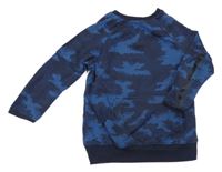 Modro-tmavomodrá army mikina s nápisom George