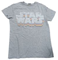 Sivé melírované tričko so Star Wars M&S