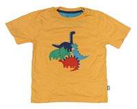 Oranžové tričko s dinosaury Kite