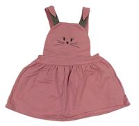 Ružová tepláková na traká sukňa so zajačikom Name it