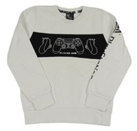 Bílo-černá mikina PlayStation