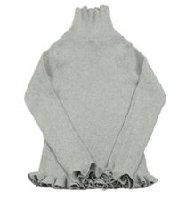 Strieborný rebrovaný sveter s rolákom Primark